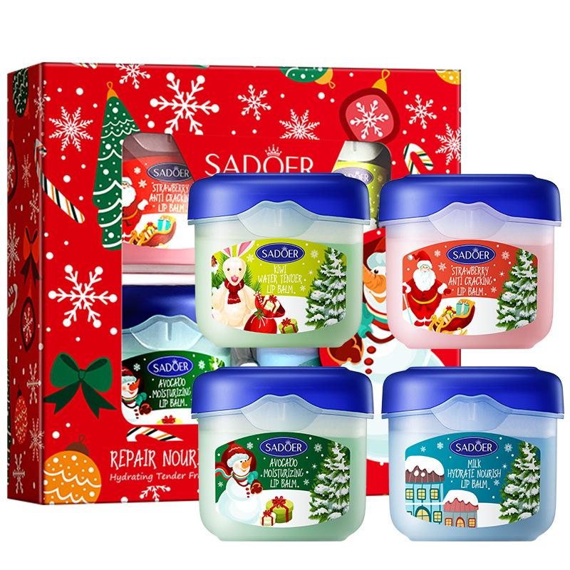 SADOER Christmas Repairing and Nourishing Lip Balm Set - Anti-chapped Lip Balm
